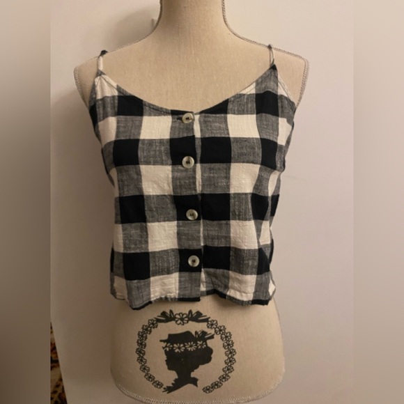 Anco Gingham Crop Top 100% Cotton SIZE 12 - Picture 1 of 6